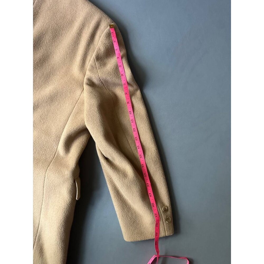 Jos. A. Bank Top Coat Wool Camel Tan Tailored Fit Made in USA executive collect - Picture 4 of 16